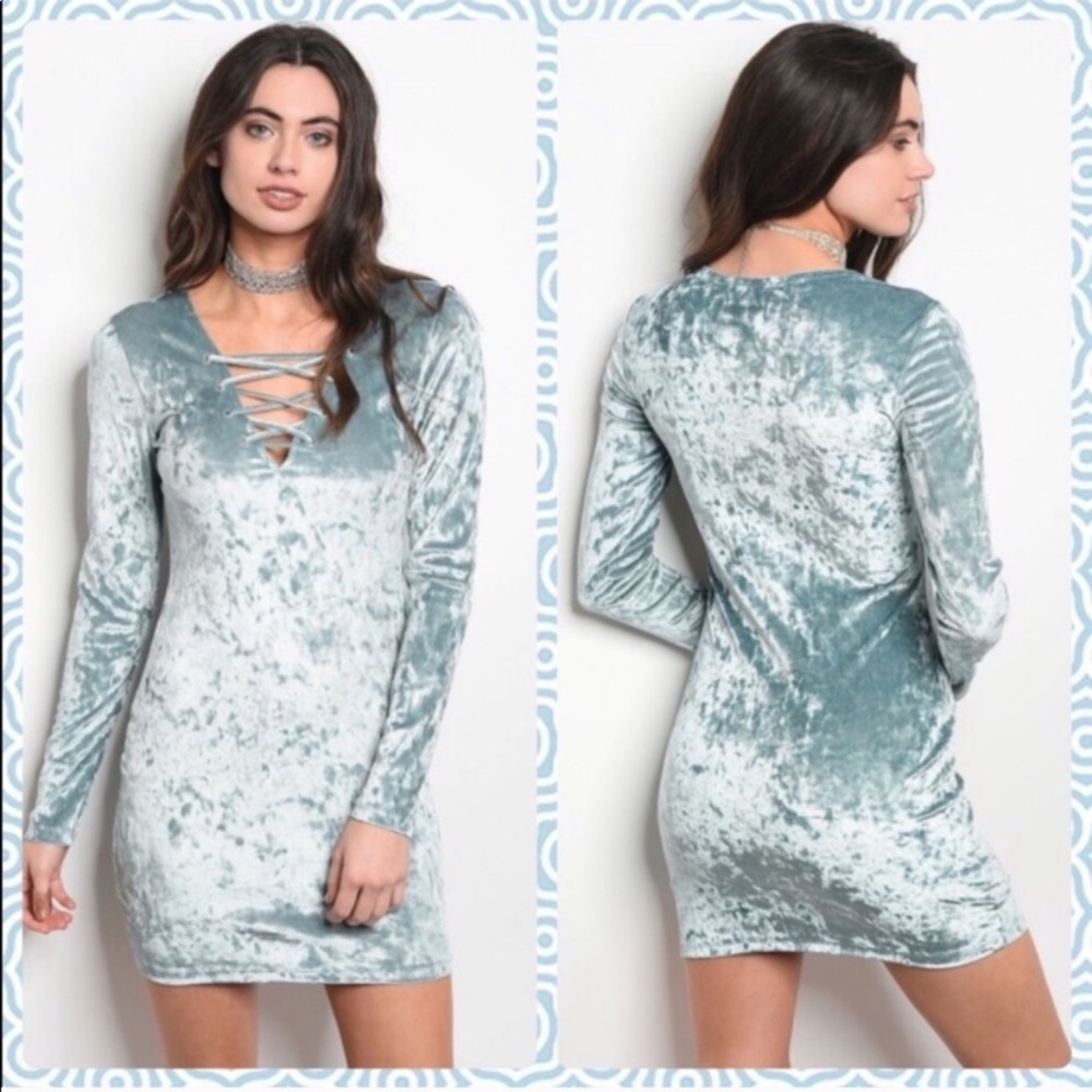 ✨3 Pack✨ Pretty Ice Blue Velvet Dress